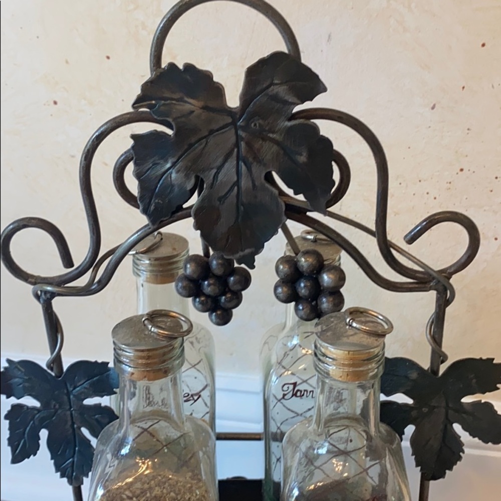 Metal spice holder /4 spice bottles inc. - Picture 6 of 11